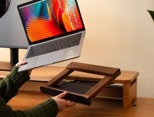 Wyrmwood Laptop Holder supporto laptop per Desk Platform legno
