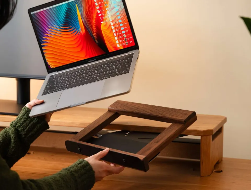 Wyrmwood Laptop Holder supporto laptop per Desk Platform legno