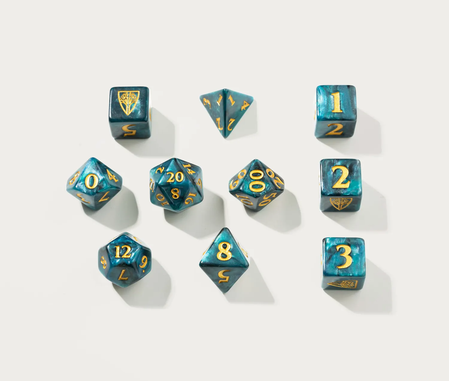 Wyrmwood Undertow Dice set 10 dadi resina poliedrici