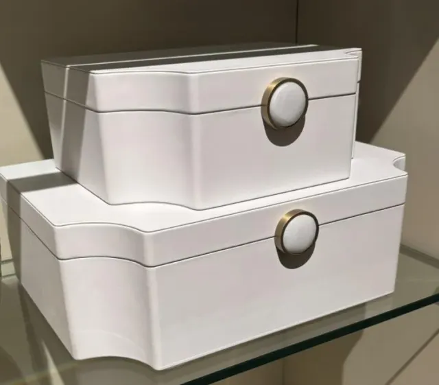Maitland Smith Arcadia set scatole bianco 35,6 cm