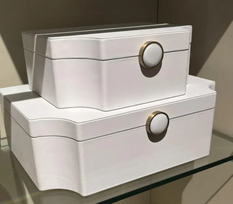 Maitland Smith Arcadia set scatole bianco 35,6 cm