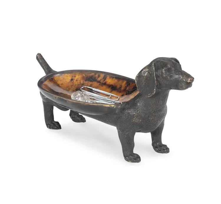 Maitland Smith Dachshund Dish svuotatasche ottone