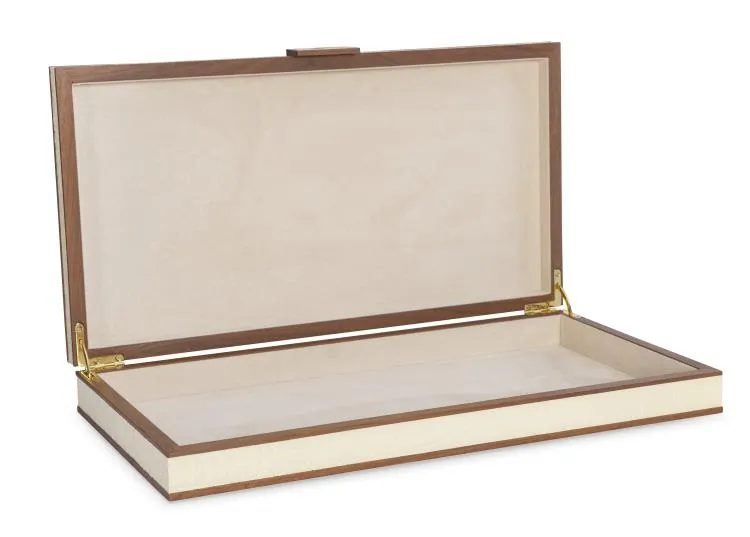 Maitland Smith Cream Stacking Boxes scatole crema set 3