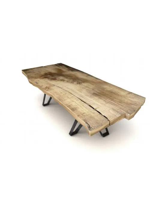 XLAB Design Johns tavolino salotto castagno massello ferro
