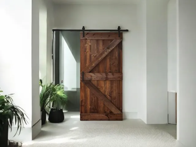 XLAB Design Larix Porta Scorrevole Larice Binario Ferro