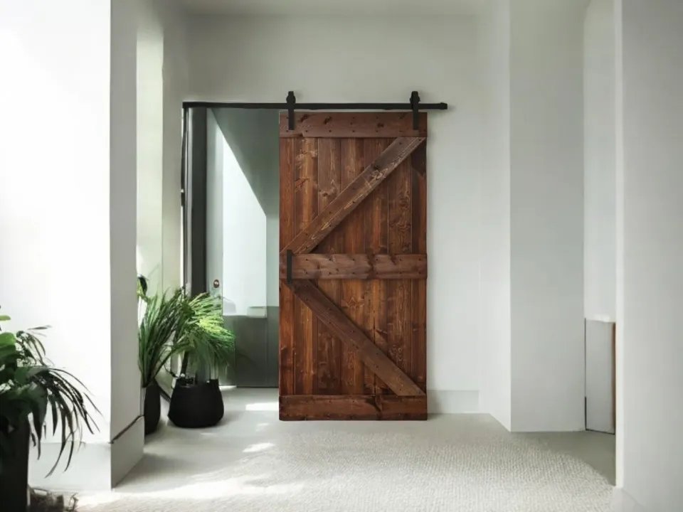 XLAB Design Larix Porta Scorrevole Larice Binario Ferro