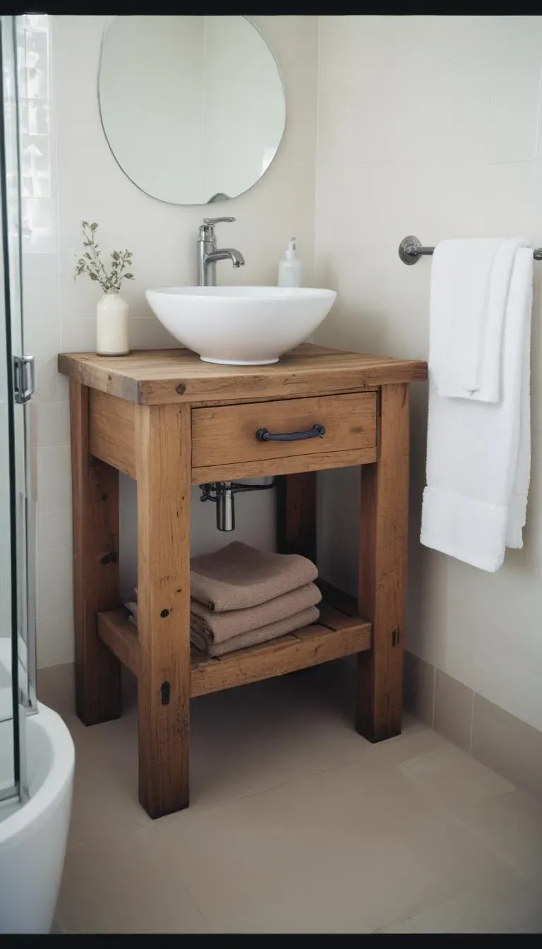 XLAB Design Tom mobile bagno legno massello 60 cm