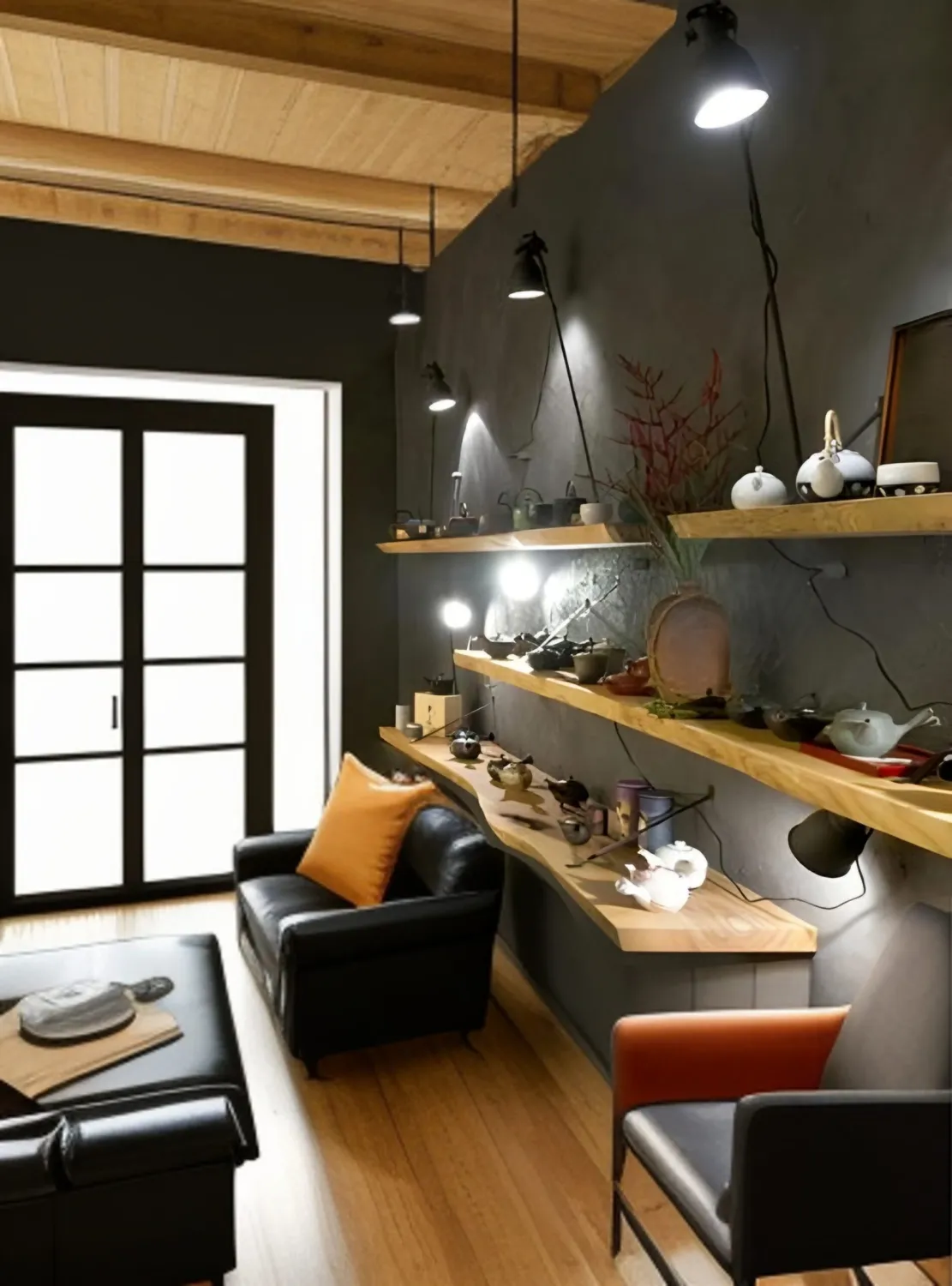 XLAB Design Jessica mensola parete castagno massello