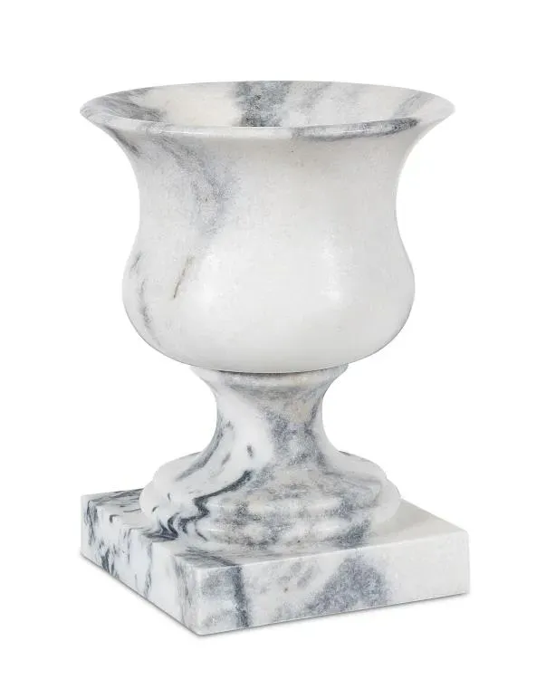 Maitland Smith Ambaji vaso marmo bianco 45 cm