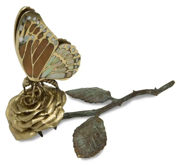 Maitland Smith Butterfly Sh41-052515 portabiglietti ottone
