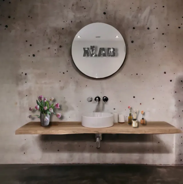 XLAB mensola bagno legno massello 180x50 cm naturale