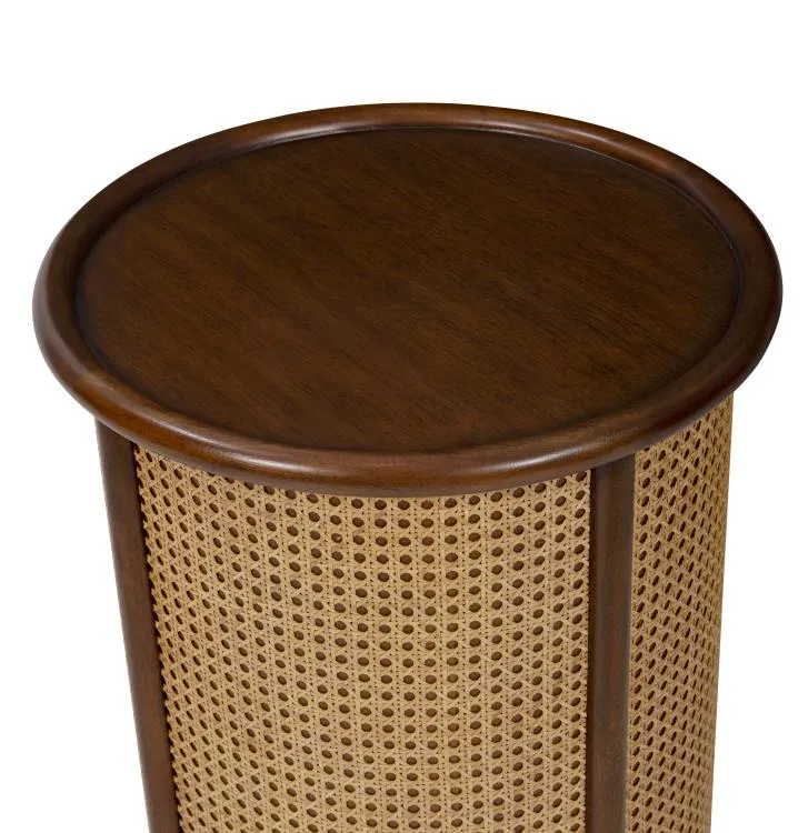 Maitland Smith Izzy tavolino rattan rotondo 45,7 cm