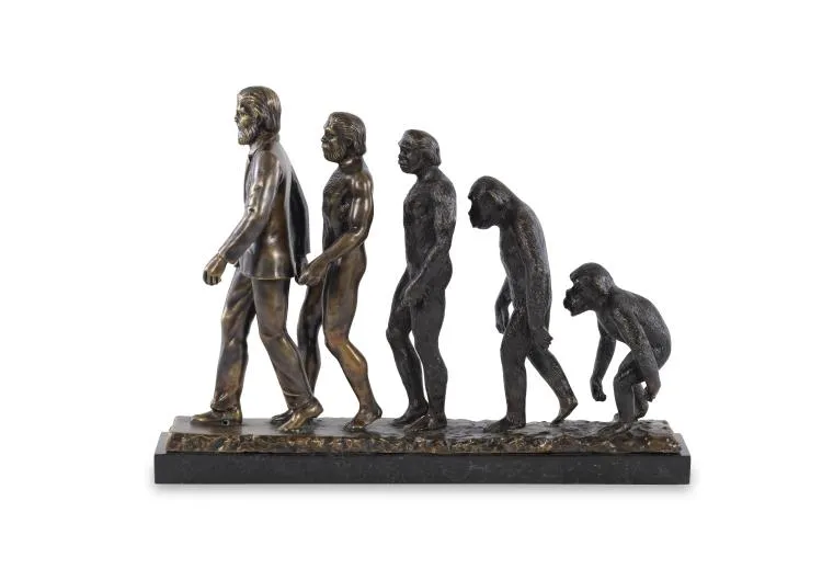 Maitland Smith Evolution scultura decorativa ottone e pietra