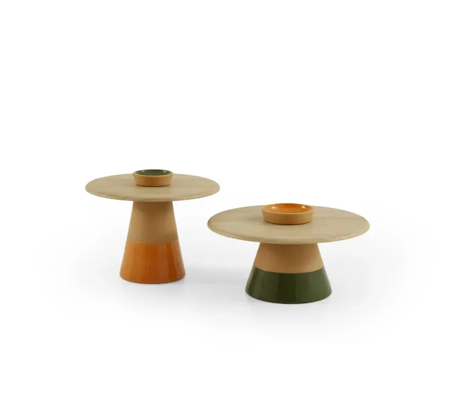 Morica Design Sablier tavolino argilla con portaoggetti
