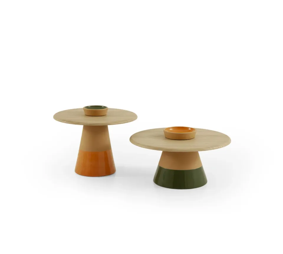 Morica Design Sablier tavolino argilla con portaoggetti