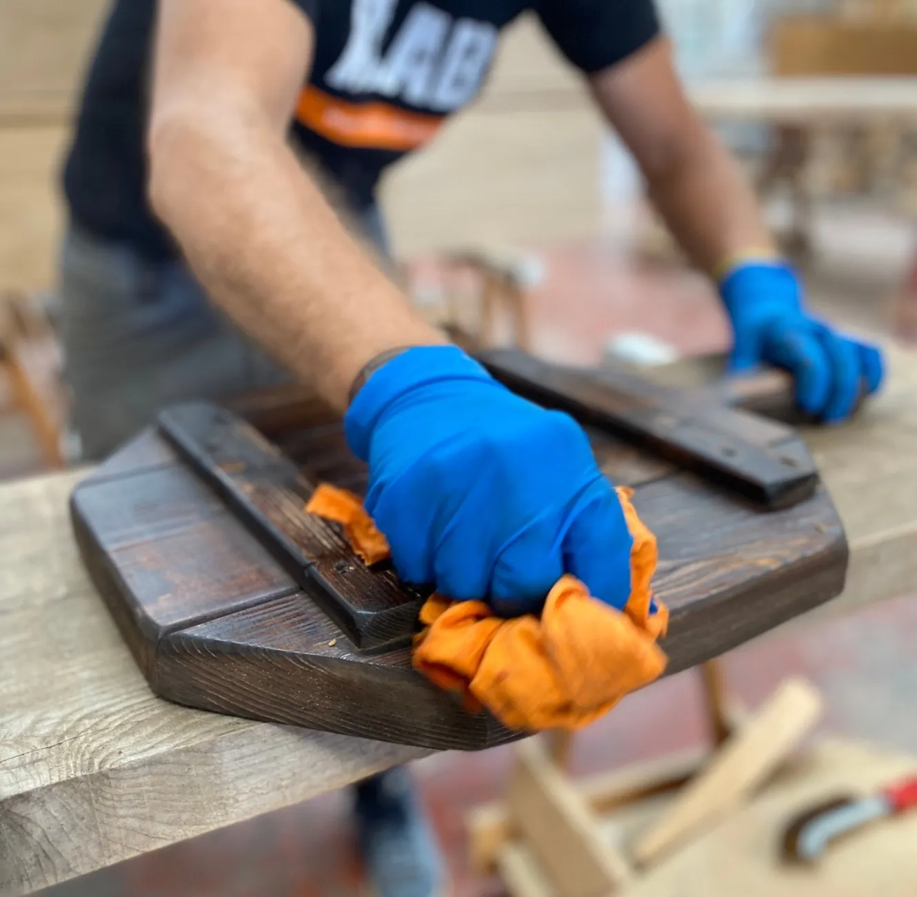 XLAB Design Tagliere Legno Noce Scuro Rettangolare Artigianale
