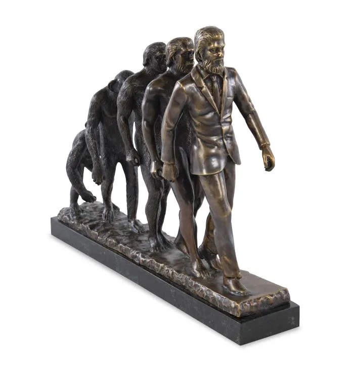 Maitland Smith Evolution scultura decorativa ottone e pietra