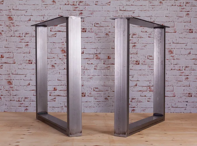 XLAB Design Brooklyn gambe tavolo ferro anticato coppia 80x40