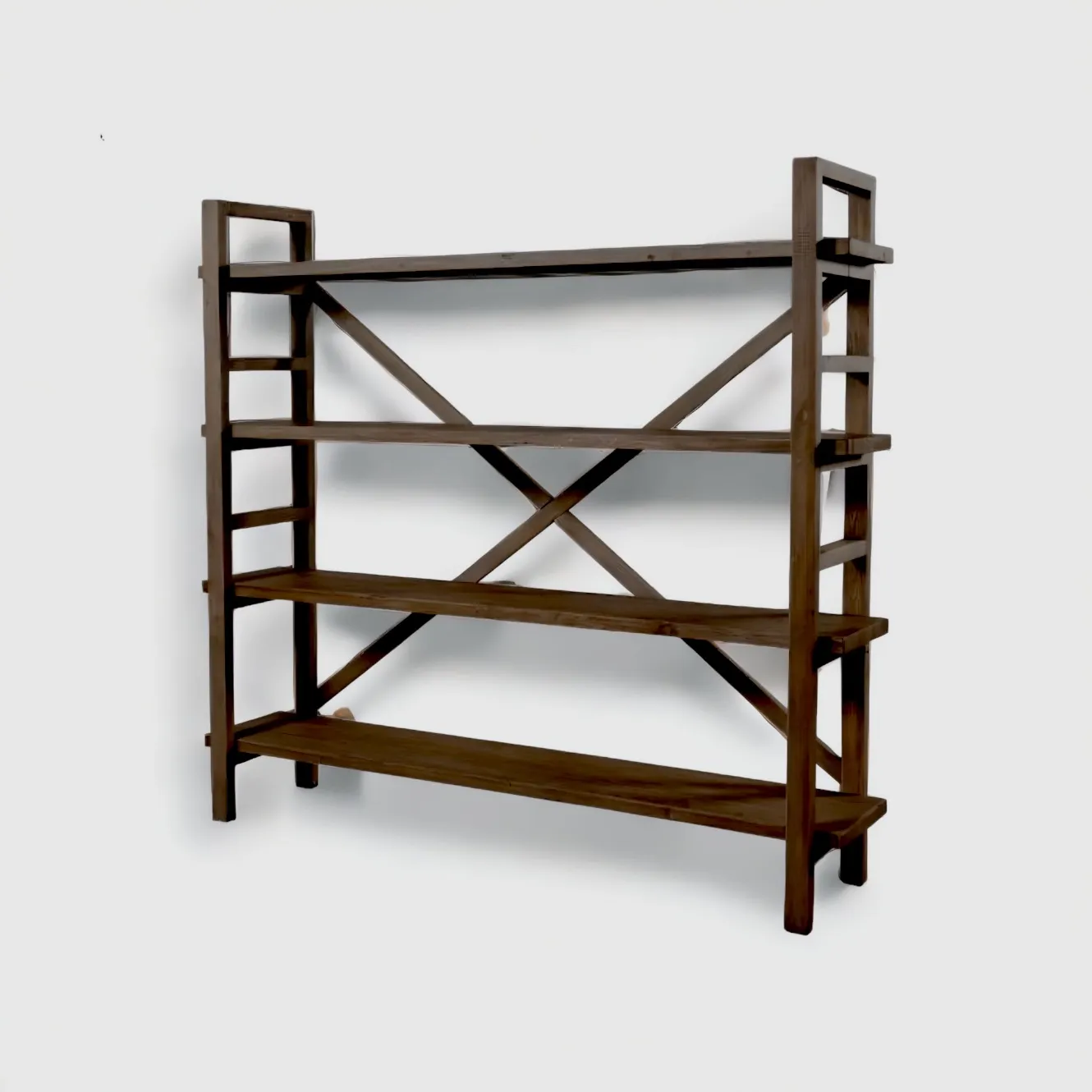 XLAB Design scaffale cucina frassino massello colore noce a giorno