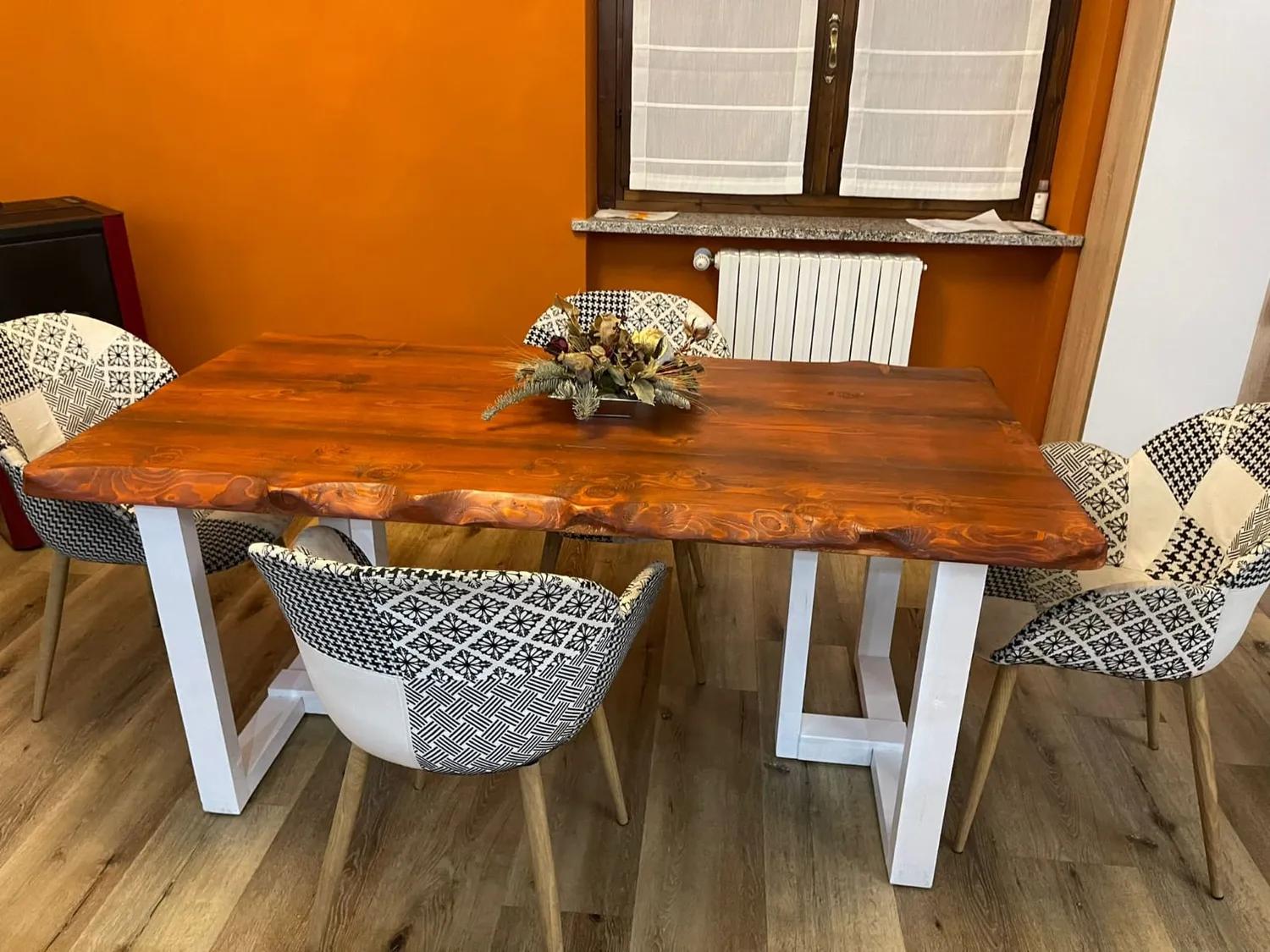 Sicily Wood Maker tavolo larice massello 200x80x5 fatto a mano