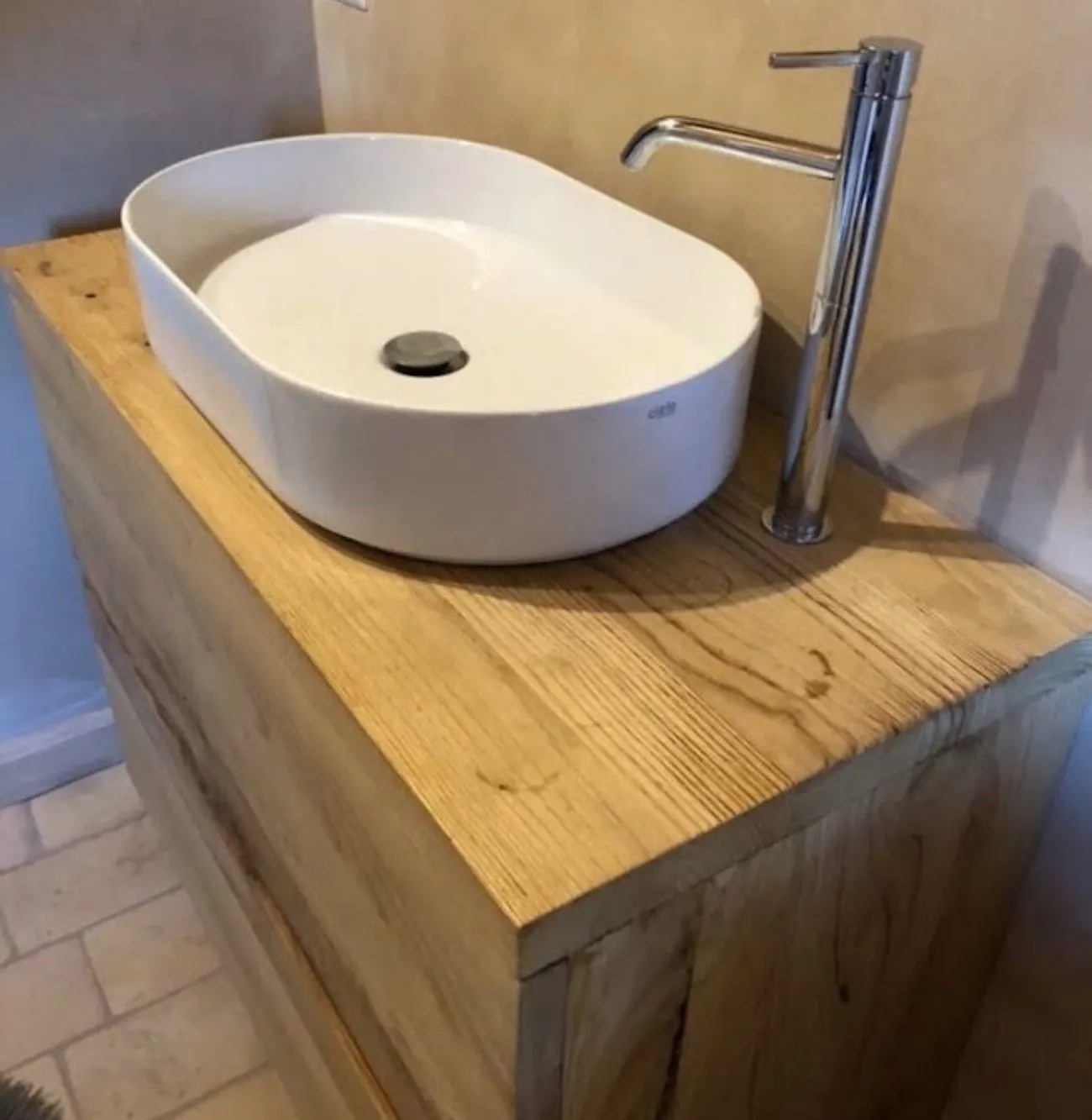 XLAB Design Penelope mobile bagno terra 80x50 castagno olio