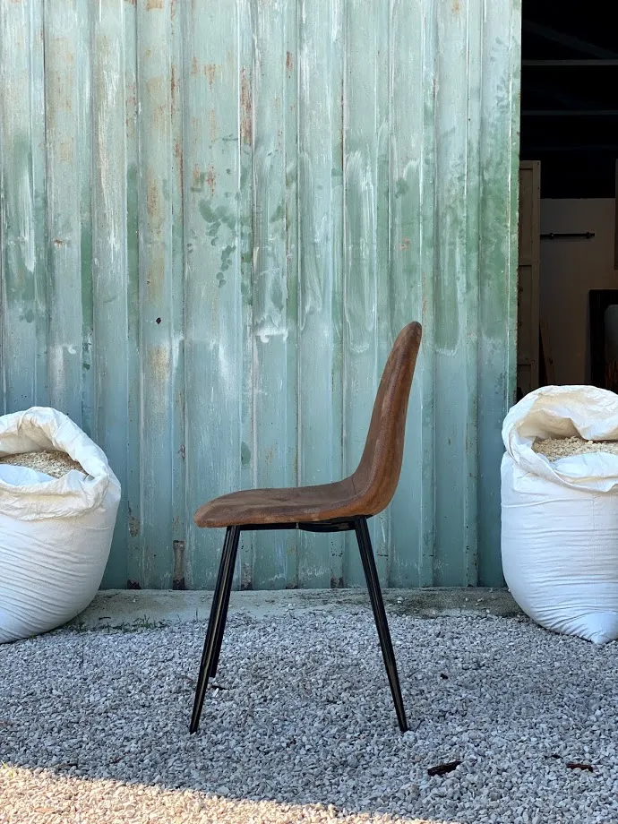 XLAB Design set 4 sedie ecopelle scamosciata industriale