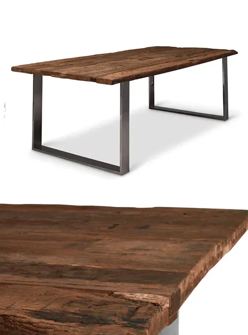 XLAB Design Cliff tavolo da pranzo legno massello