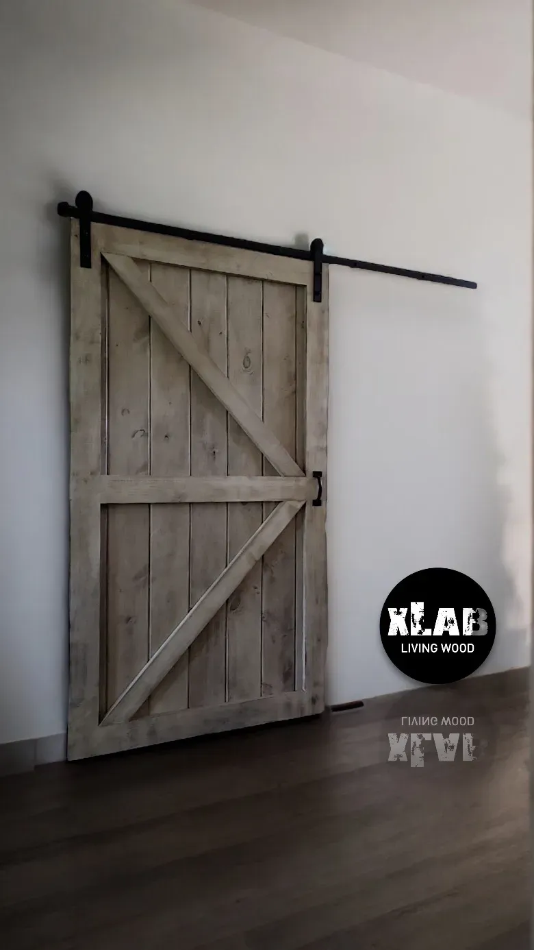 XLAB Design Porta Scorrevole Loren Larice Grigio Industriale