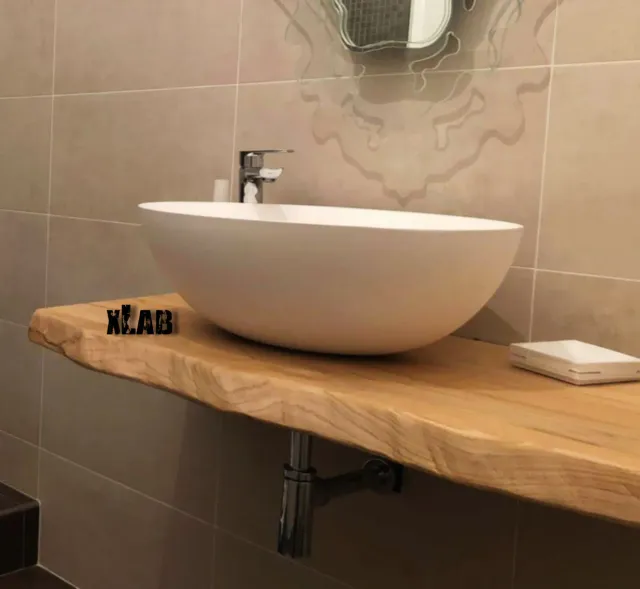 XLAB Design mensola bagno sospesa 80x50 legno idroresistente
