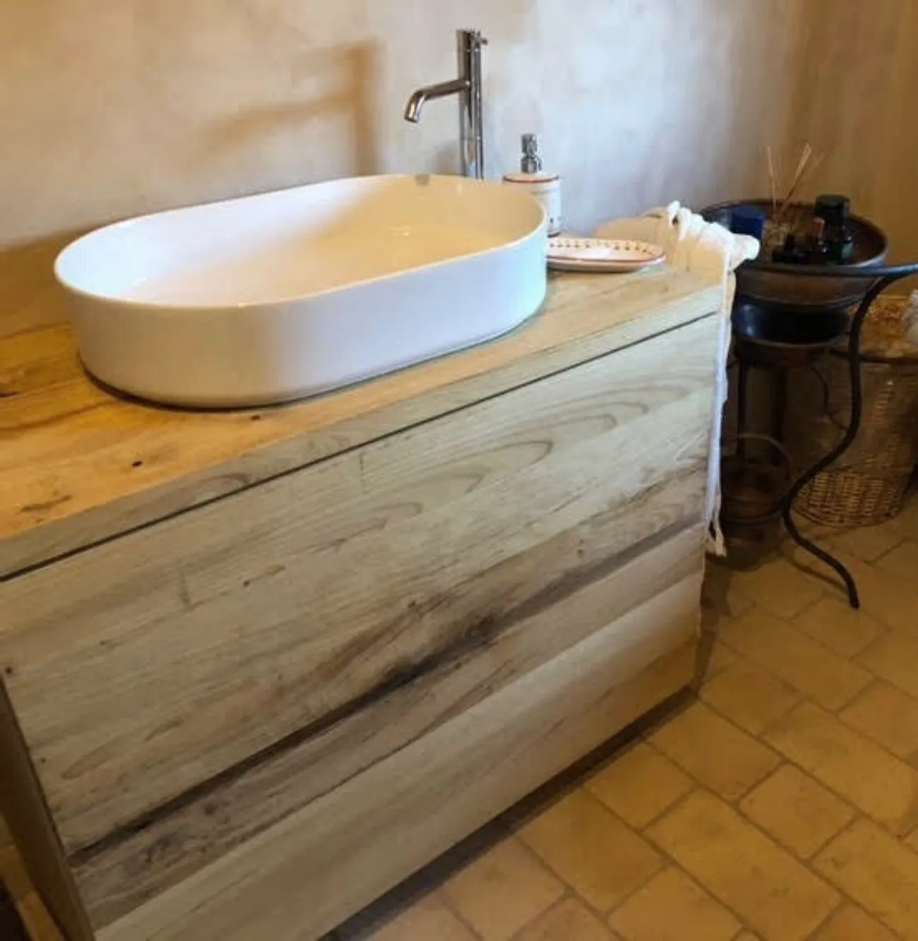 XLAB Design Penelope mobile bagno terra 80x50 castagno olio