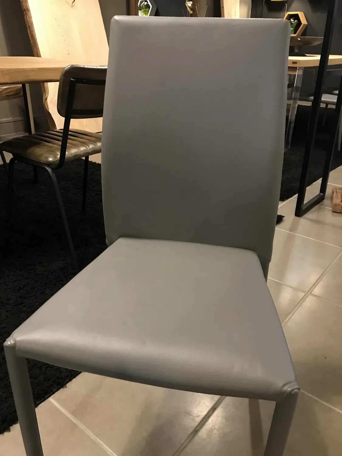 XLAB Design Steve set 6 sedie ecopelle grigio