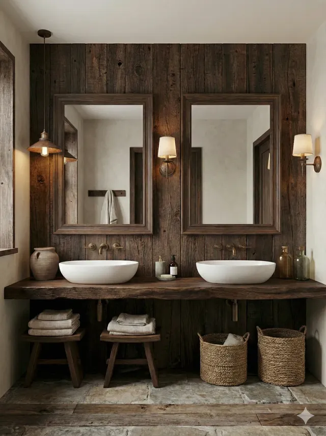 XLAB Design mensola bagno legno massello 180x50 cm lavabo appoggio
