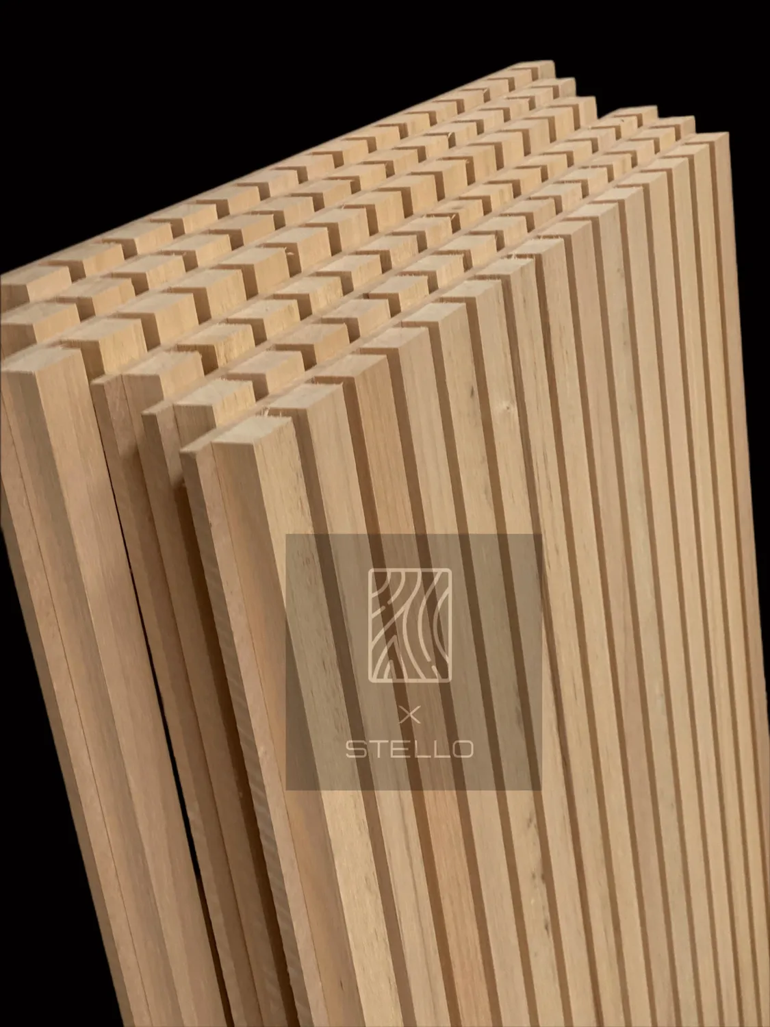 XLAB Design rivestimento parete listelli legno teak 100x260