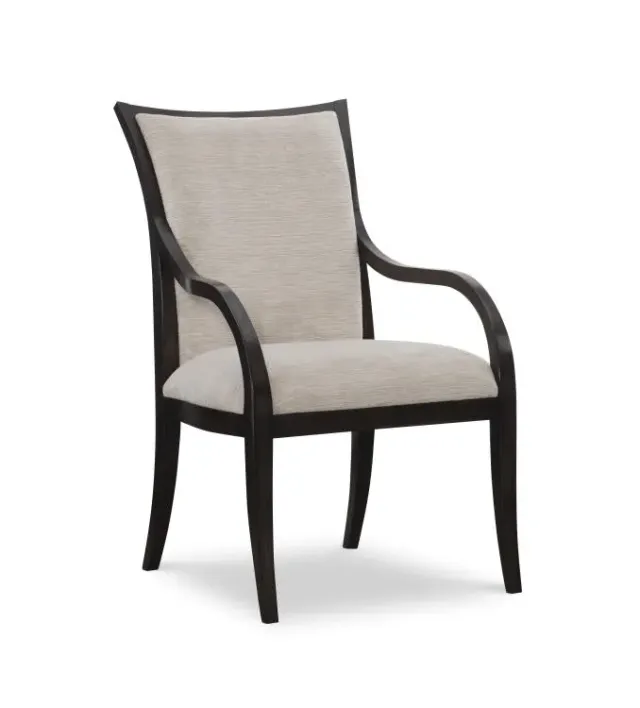 Maitland Smith Lyric sedia pranzo mogano nero 96 cm