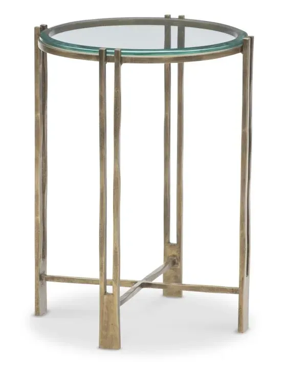 Maitland Smith Kensington Side Table tavolino vetro 55 cm