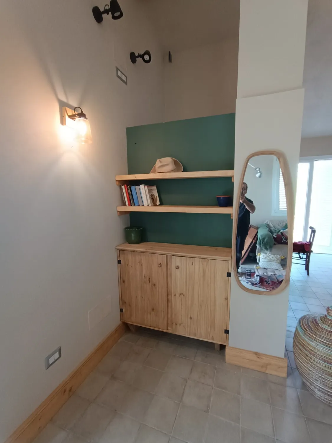 Sicily Wood Maker libreria 5 mensole 100x25 h240 legno massello