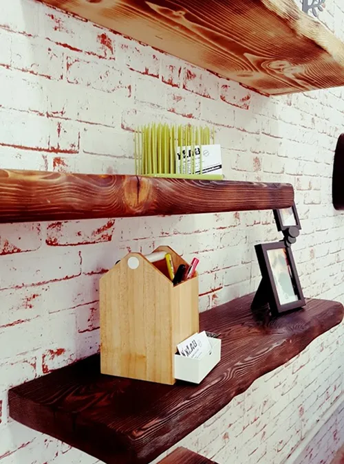 XLAB Design Mensola Parete in Abete Invecchiato vintage