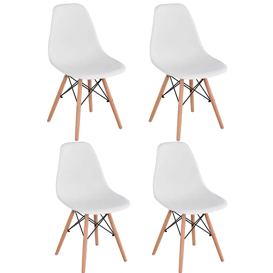 Sicily Wood Maker sedie scandinave 4 pezzi legno