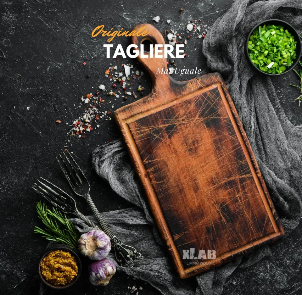 XLAB Design Tagliere Legno Rustico Rettangolare Uso Alimentare