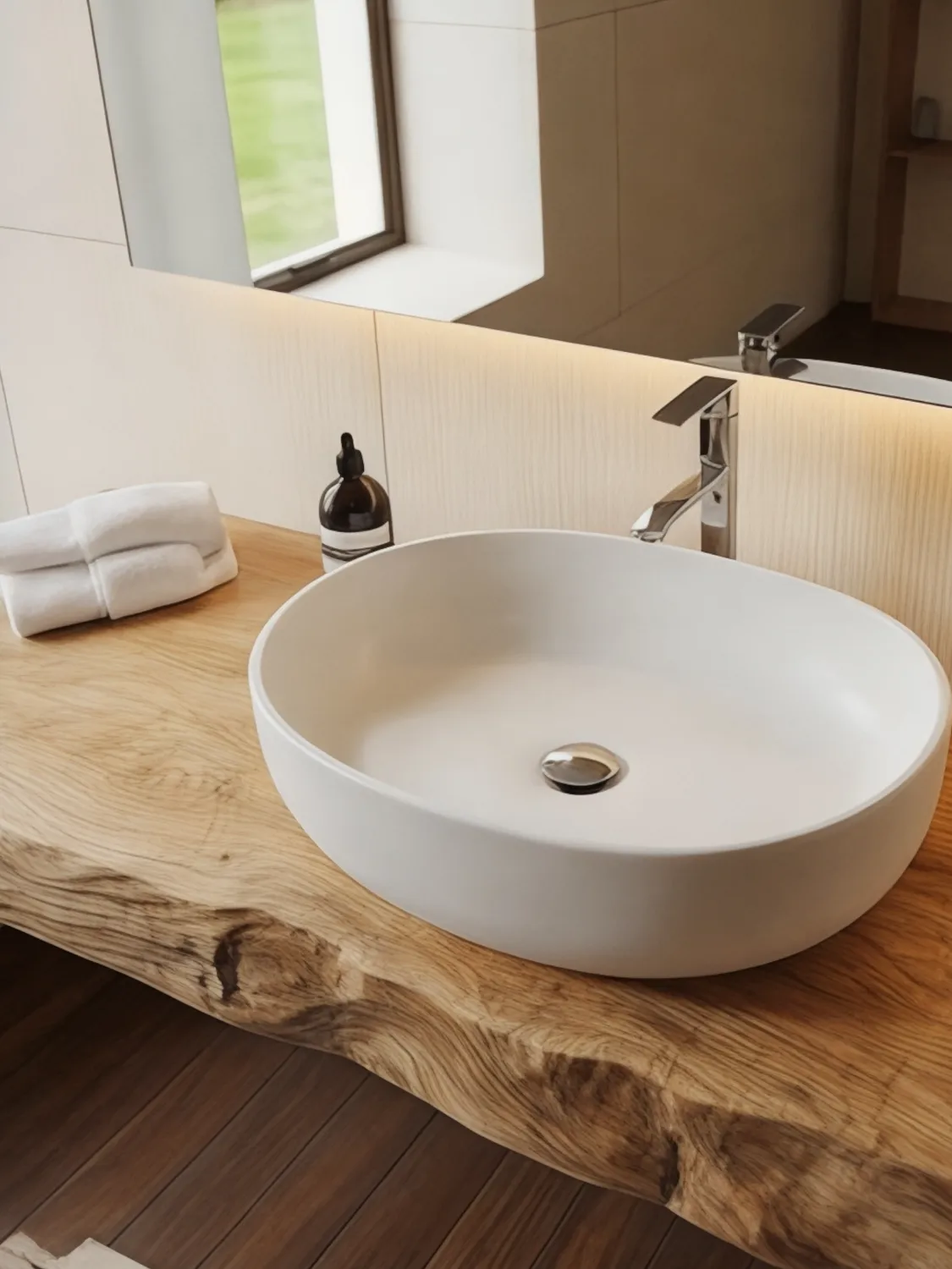 XLAB Design mensola bagno legno massello 150 cm idroresistente