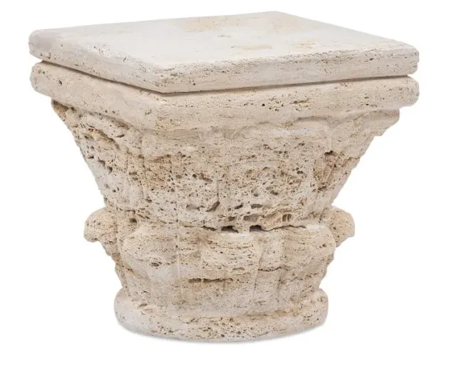 Maitland Smith Corinthian Column Remnant colonna scultura pietra 29 cm