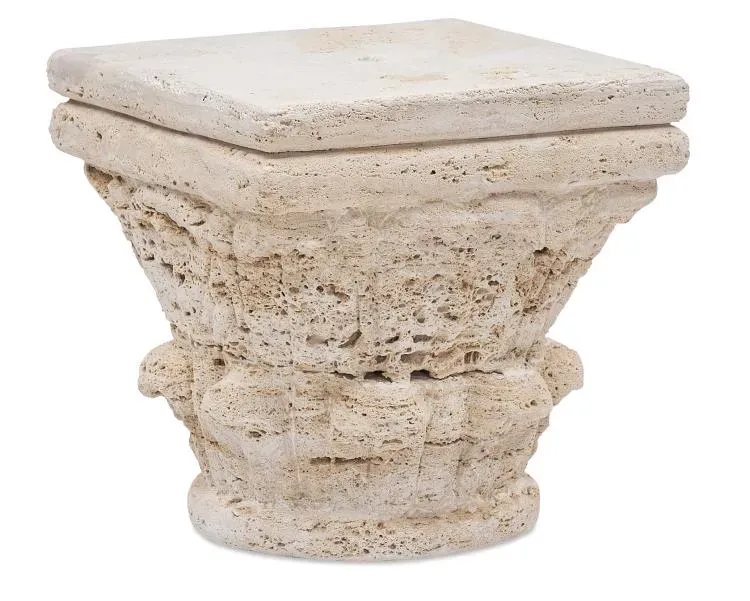 Maitland Smith Corinthian Column Remnant colonna scultura pietra 29 cm