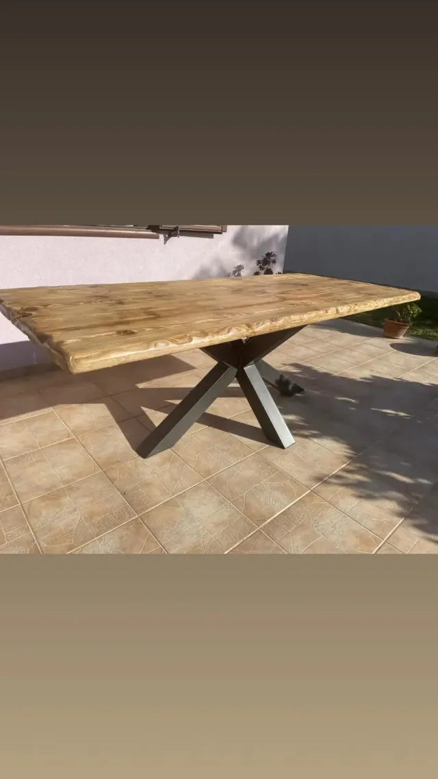 Sicily Wood Maker Larice tavolo legno massello fatto a mano