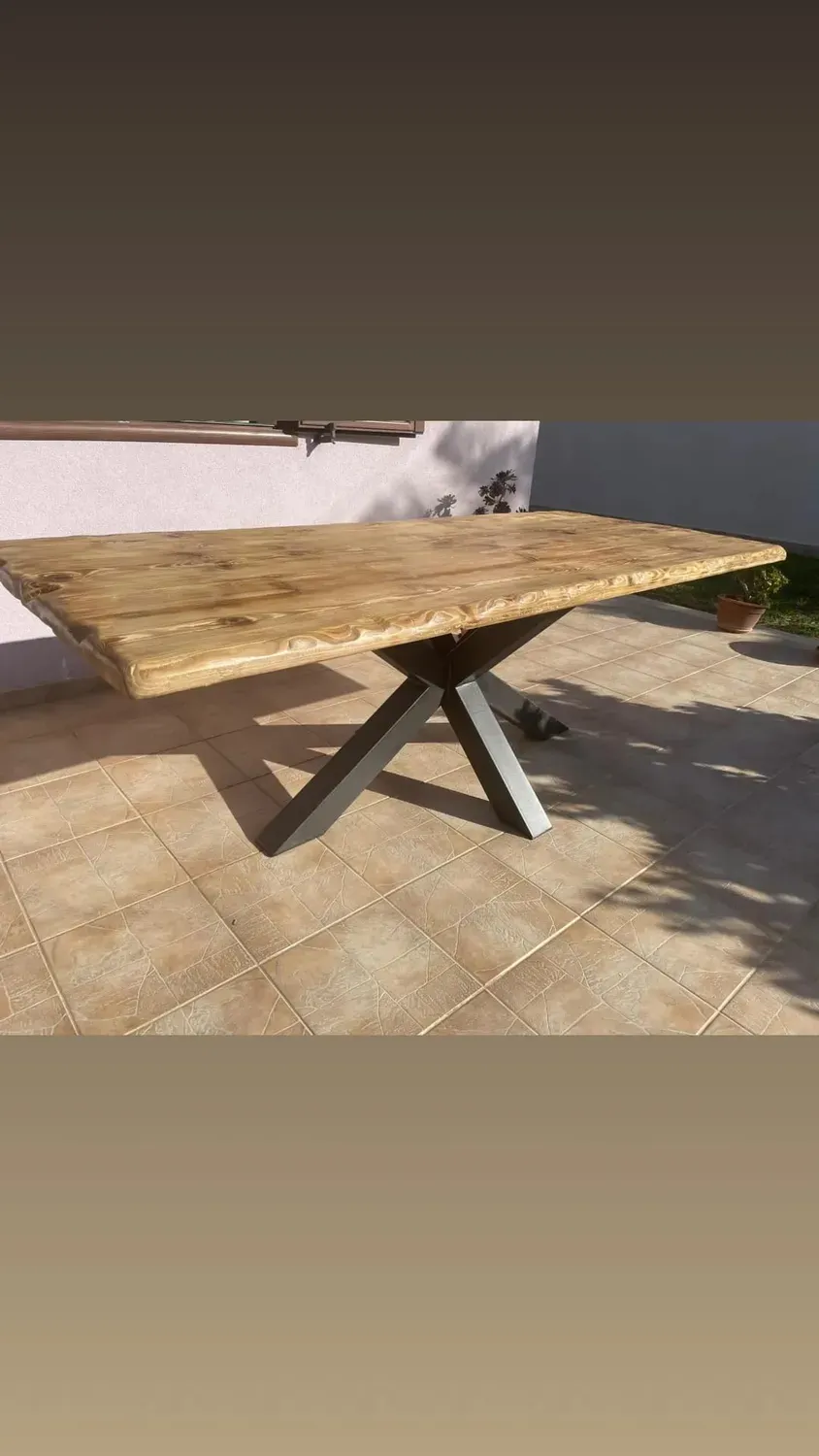 Sicily Wood Maker Larice tavolo legno massello fatto a mano