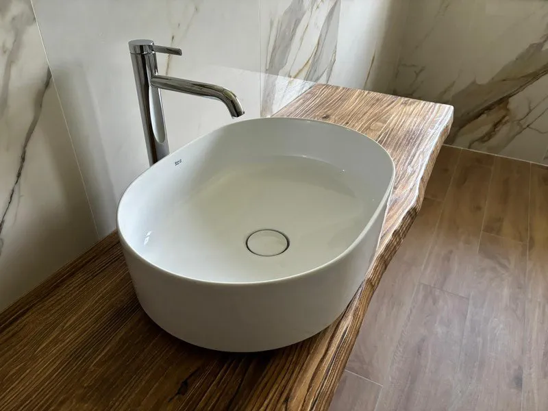 XLAB Design Old Wood mensola bagno legno 140x50x6 idroresistente
