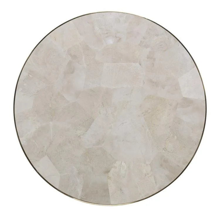 Maitland Smith Stone Pedestal tavolino pietra bianca