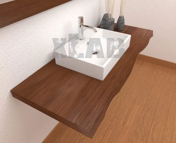 XLAB Denise piano lavabo legno massello rustico