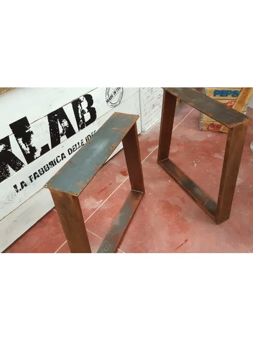 XLAB Design Python coppia gambe tavolo ferro effetto ruggine