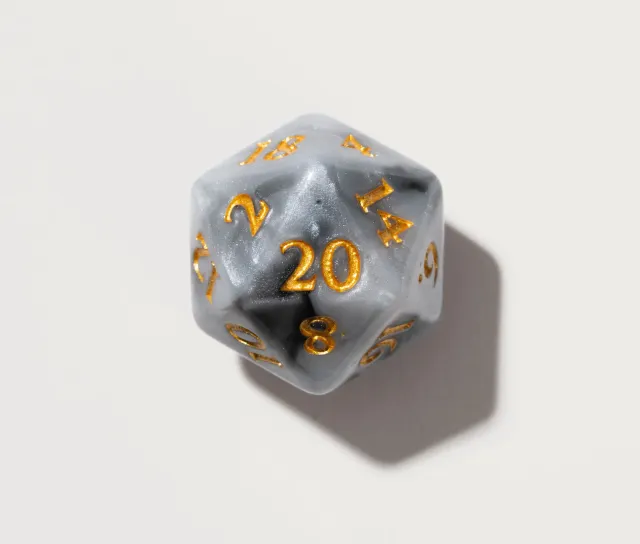 Wyrmwood Marble dadi resina set 10 pezzi bilanciati
