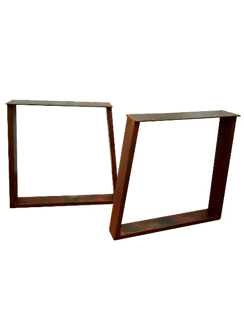 XLAB Design Python coppia gambe tavolo ferro effetto ruggine